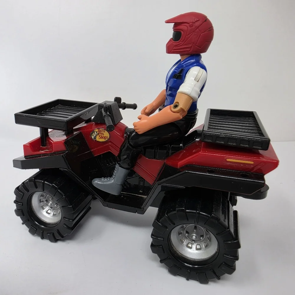 Tree House Kids Mighty Rigz Black & Red Bass Pro Shops ATV  4-Wheeler W/Driver